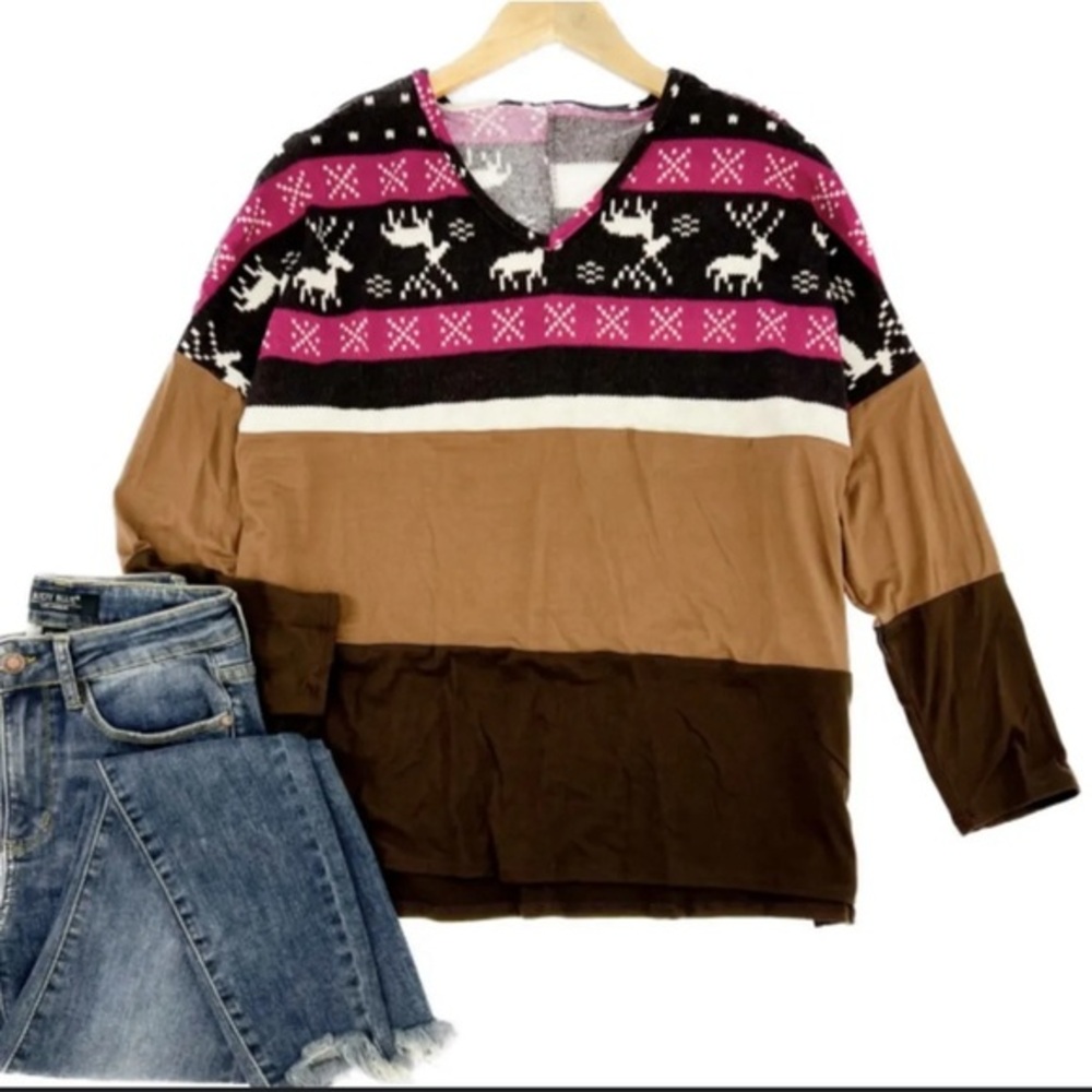 Brand new‎ Reindeer Holiday Sweater - 1X